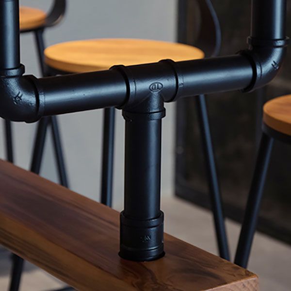 Set tavolo da bar stile industriale 1/2/7 pezzi Tavolo da bar rettangolare con sgabelli alti in legno