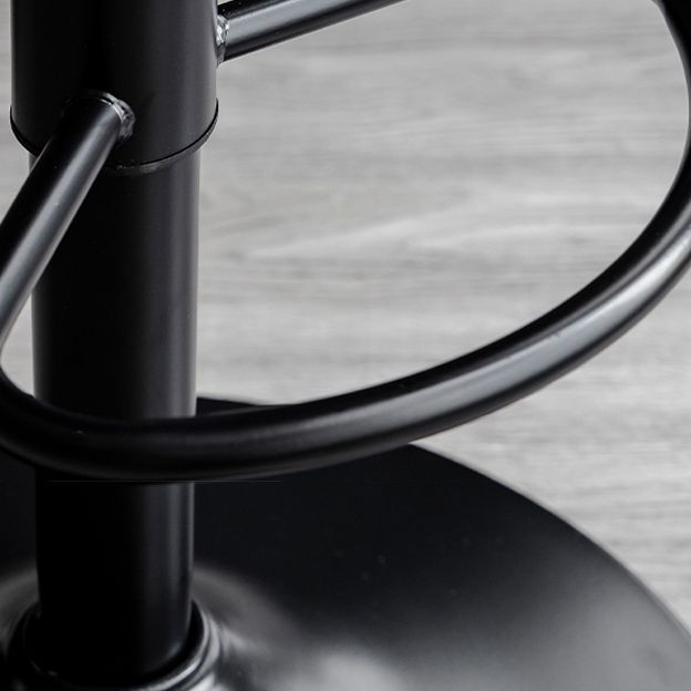 Scandinavian Matte Finish Adjustable Height Swivel Bar Stool Leather Home Stool Clearhalo 'Bar Furniture' 'Bar Stools' 'bar_stools' 'furn' 'furn_bar_stools' 'Furniture' 'furniture_bar_stools' 'Kitchen & Dining Furniture' 1200x1200_1fed649c-1d23-45ae-8a75-f012a4a53989