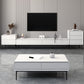 White TV Media Console Contemporary TV Stand Console with Drawers Clearhalo 'furn' 'furn_tv_stands_entertainment_centers' 'Furniture' 'Living Room Furniture' 'TV Stands & Entertainment Centers' 'TV Stands & Media Storage Furniture' 'tv_stands_entertainment_centers' 1200x1200_1fee6958-780a-4494-93f7-21ff2f4ff6ee
