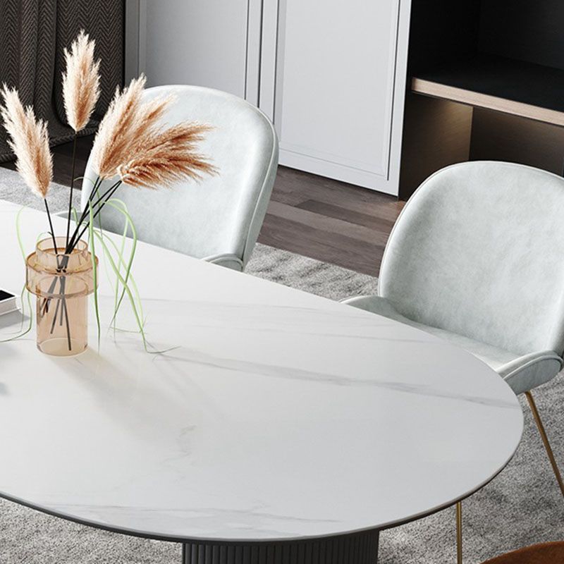 Wood Tripod Dining Table Modern White Stone Center Top Dining Site Table Clearhalo 'Dining Tables & Seating' 'Dining Tables' 'dining_table' 'furn' 'furn_dining_table' 'Furniture' 'furniture_dining_table' 'Kitchen & Dining Furniture' 'kitchen' 'kitchen_dining_table' 1200x1200_1fefdf7b-8a12-4165-95ae-220a086b36c0