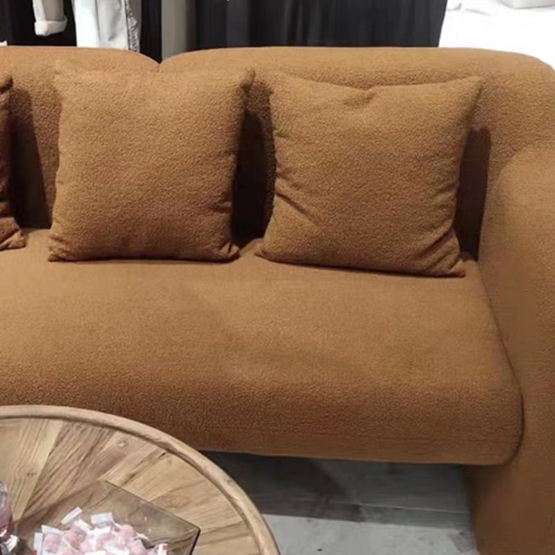 Sofá de lana de brazo inclinado Modern 31.5 "H Sofá de sala de estar en marrón