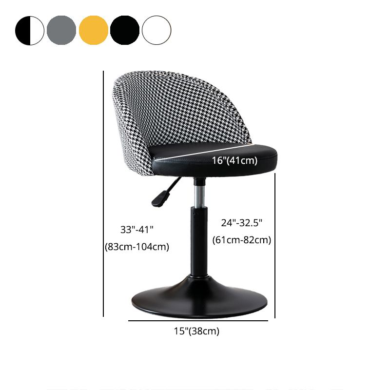 Modern Style Bar-stool with Adjustable Height Footrest Metal Leg for Counter Bar Clearhalo 'Bar Furniture' 'Bar Stools' 'bar_stools' 'furn' 'furn_bar_stools' 'furniture_bar_stools' 'Kitchen & Dining Furniture' 'kitchen&dining_furn' 'kitchen' 'kitchen_furn' Furniture' 1200x1200_1ff3454b-1e42-4227-b5d8-098746bff3a3