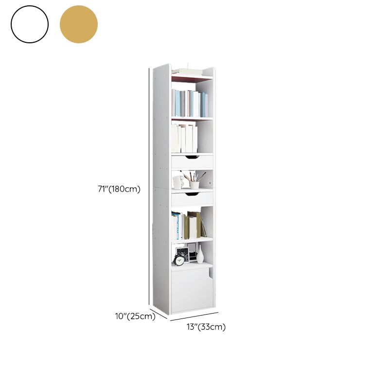Estantería moderna de estantería de madera de ingeniería abierta para la sala de estudio