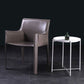Silla de comedor tapizada silla lateral de comedor de cuero sinté