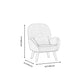 Chaise de bras de linge 23,62 "L x 21,65" W fauteuil accent à quatre jambes de base pour le salon