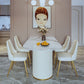 Sintered Stone Top White Table for Restaurant Modern Dining Table with Double Pedestal Clearhalo 'Dining Tables & Seating' 'Dining Tables' 'dining_table' 'furn' 'furn_dining_table' 'Furniture' 'furniture_dining_table' 'Kitchen & Dining Furniture' 'kitchen' 'kitchen_dining_table' 1200x1200_1ff97561-990a-4f1b-8fe9-72b34ba809ec