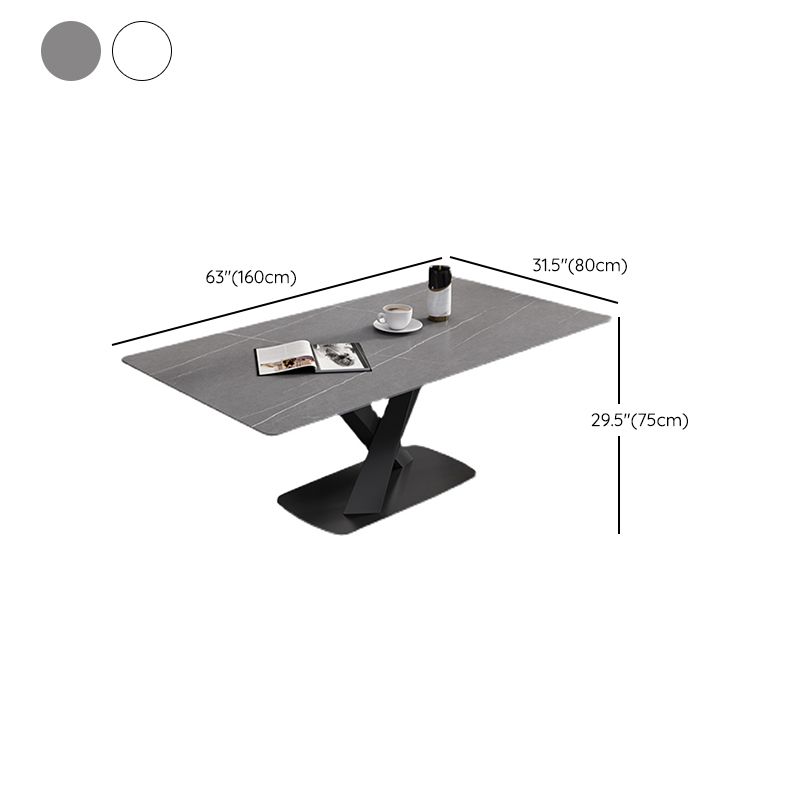 Stile moderno 1/4/5/6/7 pezzi sedie da pranzo set mobili in pietra rettangolo per casa