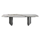 Industrial Standard Rectangle Shape Table Gray Sintered Stone Dining Table for Kitchen Clearhalo ' dining_table' 'Dining Tables & Seating' 'Dining Tables' 'furn' 'furn_dining_table' 'Furniture' 'furniture_dining_table' 'Kitchen & Dining Furniture' 'kitchen&dining_furn' 'kitchen' 'kitchen_dining_table' 1200x1200_1ffab4a2-f4e7-4ab3-9373-f7e4be42ca84