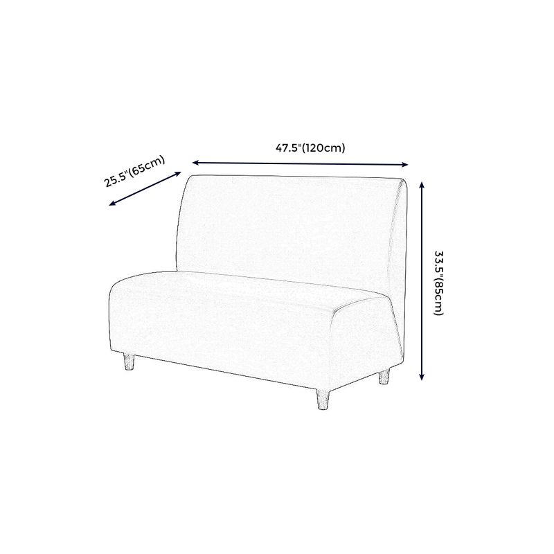 Gold Contemporary Glam Sofa 47.27"D x 25.59"W x 33.46"H 2-seat Sofa for Restaurant Clearhalo 'furn' 'furn_sofas' 'Furniture' 'furniture_sofas' 'kitchen' 'kitchen_sofas' 'Living Room Furniture' 'Sofa' 'sofas' 1200x1200_1ffb93ca-6612-4405-8d7c-0e93322579ae