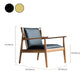 Arms Included Chair Basic Wooden Four Leg  and Square Arm Chair