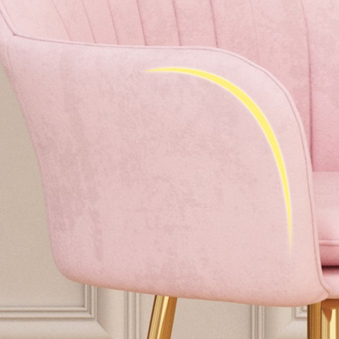 Scandinavian Dining Arm Chair Solid Back Chair with Metal Legs for Home Use Clearhalo ' kitchen&dining_furn' 'Dining Chairs' 'Dining Tables & Seating' 'dining_chair' 'furn' 'furn_dining_chair' 'Furniture' 'furniture_dining_chair' 'Kitchen & Dining Furniture' 'kitchen' 1200x1200_1ffefa55-7199-4923-91b5-653ce9752326