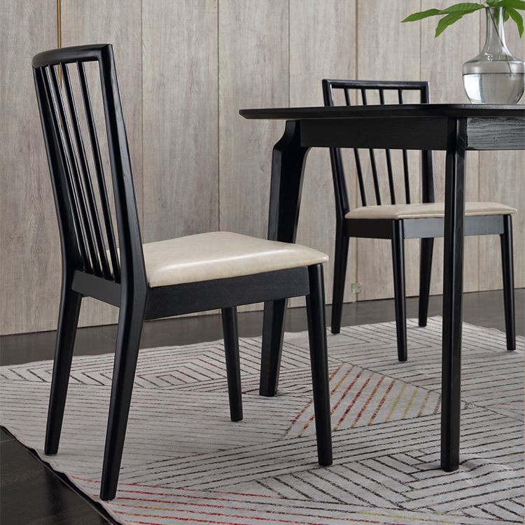 Modern Dining Side Chair 16.5'' Wide Wood Slat Back Chair for Home Use Clearhalo ' kitchen&dining_furn' 'Dining Chairs' 'Dining Tables & Seating' 'dining_chair' 'furn' 'furn_dining_chair' 'Furniture' 'furniture_dining_chair' 'Kitchen & Dining Furniture' 'kitchen' 1200x1200_1fff7e7b-b288-42e4-8955-b394c82a0475