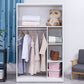 Contemporary Two Doors Wardrobe Armoire Steel Wardrobe Closet Clearhalo 'Armoires & Wardrobes' 'armoires_wardrobes' 'Bedroom Furniture' 'furn' 'furn_armoires_wardrobes' 'Furniture' 1200x1200_2002267e-7ab7-4c6c-966d-9c6cb58ae2ef
