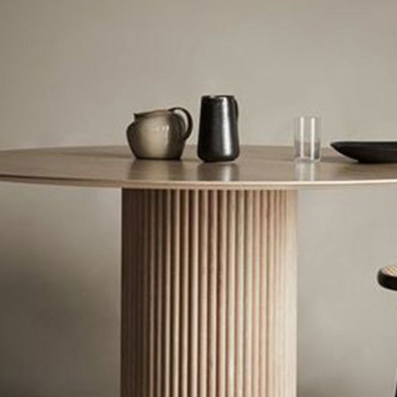 Round Pedestal Base Dining Table Modern Wood Table for Dining Room Clearhalo 'Dining Tables & Seating' 'Dining Tables' 'dining_table' 'furn' 'furn_dining_table' 'Furniture' 'Kitchen & Dining Furniture' 1200x1200_200266aa-b3dc-4ab6-a4cb-90021ef1333d