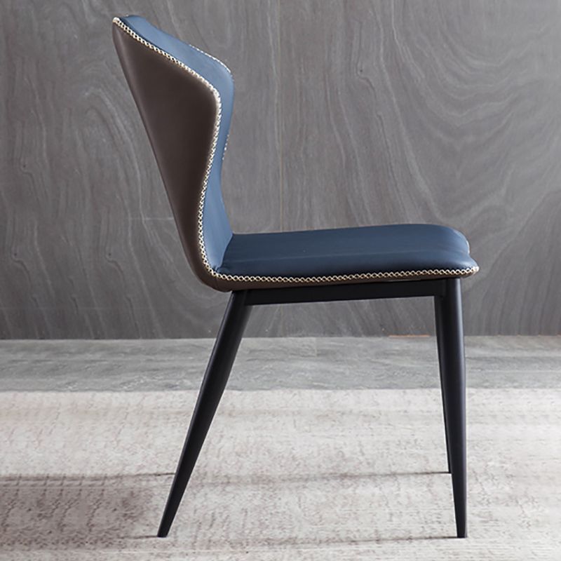 Modern Style Faux Leather Side Chair Wingback Arm Chair for Dining Room Clearhalo 'Dining Chairs' 'Dining Tables & Seating' 'dining_chair' 'furn' 'furn_dining_chair' 'Furniture' 'furniture_dining_chair' 'Kitchen & Dining Furniture' 1200x1200_20030fe1-7e7d-4545-85d1-0b30ef1f2832