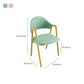 Upholstered Dining Chair Glam Open Back Dining Chair with Metal Legs
