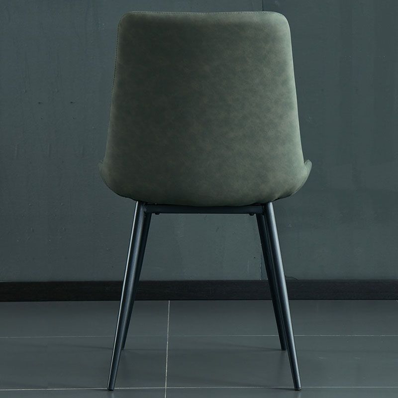 Industrial Style Leather Dining Chairs Solid Back Arm Dining Chairs for Kitchen (Set of 2) Clearhalo ' kitchen&dining_furn' 'Dining Chairs' 'Dining Tables & Seating' 'dining_chair' 'furn' 'furn_dining_chair' 'Furniture' 'furniture_dining_chair' 'Kitchen & Dining Furniture' 'kitchen' 1200x1200_200442b5-e002-4387-9cf5-041d2be14ba7