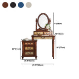 Victorian Vanity Set Solid Wood Drawers Included Makeup Dressing Table With Mirror & Stool Clearhalo 'Bedroom Furniture' 'furn' 'furn_makeup_vanities' 'Furniture' 'Makeup Vanities' 'makeup_vanities' 1200x1200_2004df23-d88c-49a3-a89c-e1e4f3056836