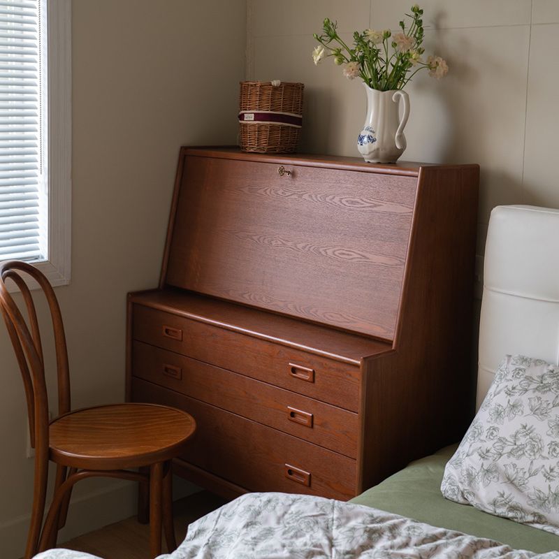 Mid-Century Modern Wood Accent Chest in Ash 46" Tall 5 Drawers Cabinet Clearhalo 'Cabinets & Chests' 'cabinets_chests' 'furn' 'furn_cabinets_chests' 'Furniture' 'Living Room Furniture' 1200x1200_200584b9-93a1-4cd7-9587-0b3f9cc10b1e