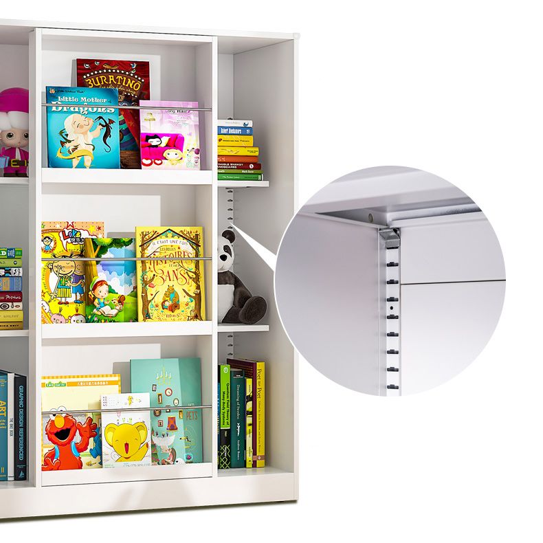 Gesloten terug boekenkast moderne metalen boekenplanken voor thuiskantoor