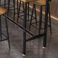 Solid Wood Bar Dining Table Industrial Bar Dining Table with Black Trestle Base Clearhalo 'Bar Furniture' 'Bar Tables' 'bar_tables' 'furn' 'furn_bar_tables' 'Furniture' 'furniture_bar_tables' 'Kitchen & Dining Furniture' 1200x1200_20063c64-e285-498c-ad14-83c6bf18f040