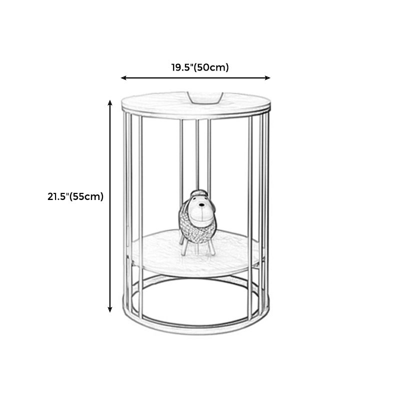 Base in metallo oro/metallo nero simile a telaio rocce top con tavolino rotondo