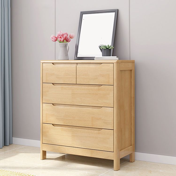 Vaste houten kast met laden 15,7 "D rechthoekige borst in rubberwood