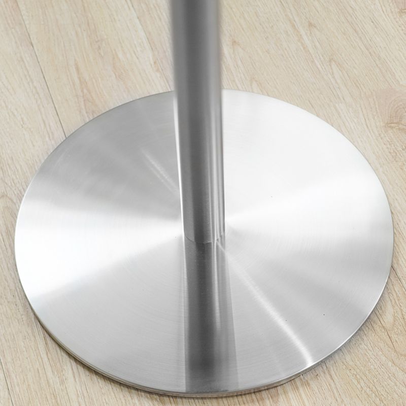 Tulip Base Industrial Dining Table Silver Stainless Steel Fixed Table Clearhalo ' dining_table' 'Dining Tables & Seating' 'Dining Tables' 'furn' 'furn_dining_table' 'Furniture' 'furniture_dining_table' 'Kitchen & Dining Furniture' 'kitchen&dining_furn' 'kitchen' 'kitchen_dining_table' 1200x1200_200831a3-6e6b-46f9-aa23-5d6bc4f2ae61