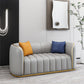 Tuxedo Arm Sofa in Grey/Blue Faux Leather Sofa with Metal Accent Clearhalo 'furn' 'furn_sofas' 'Furniture' 'Living Room Furniture' 'Sofa' 'sofas' 1200x1200_2009cbf8-01b3-4033-b543-8642319db9a1