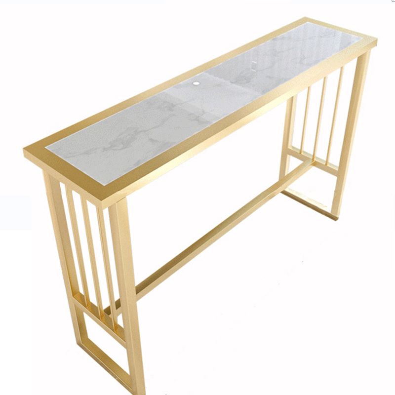 Modern Pub Height Dining Table Faux Marble Top Pub Table for Patio Use Clearhalo 'Bar Furniture' 'Bar Tables' 'bar_tables' 'furn' 'furn_bar_tables' 'Furniture' 'Kitchen & Dining Furniture' 1200x1200_200b3ce7-e053-427d-9e1b-ccfcd50d9aa0