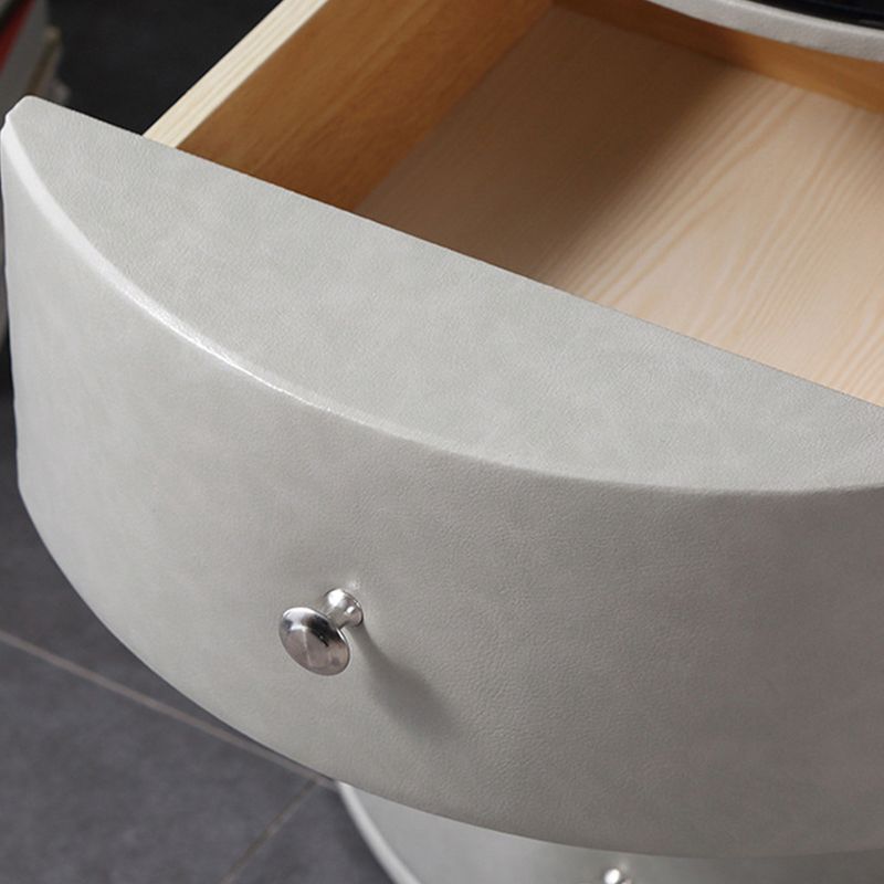 Modern de acento de piedra Mesa de acento de cabecera de almacenamiento de cajones de almacenamiento para dormitorio para dormitorio