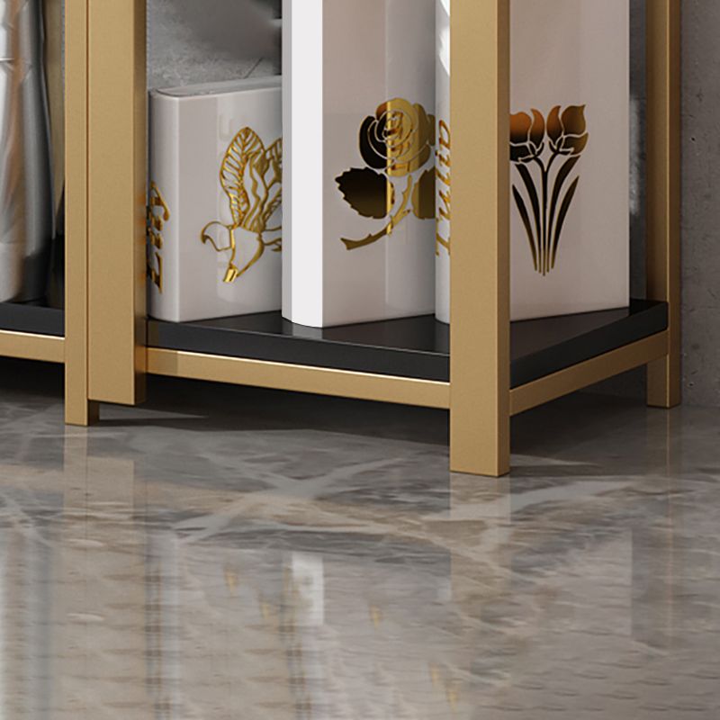 Modern Style Bookcase Gold Frame Metal Open Back Bookshelf for Home Office Clearhalo 'Bookcases' 'furn' 'furn_bookcases' 'Furniture' 'Office Furniture' 1200x1200_200c97b5-1673-4913-ae62-a28fb5faa4f8