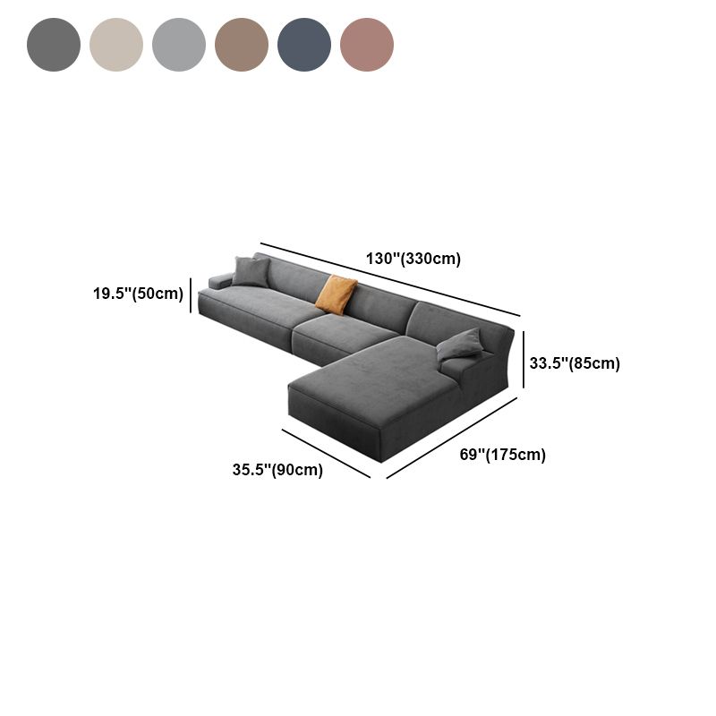 Divano moderno di divano in cotone e cuscini per braccio incassati per soggiorno per soggiorno