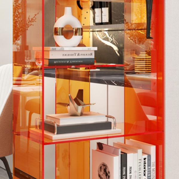 Zeitgenössischer Open Back Standard -Bücherregal -Acryl -Bücherregal für den Studienraum