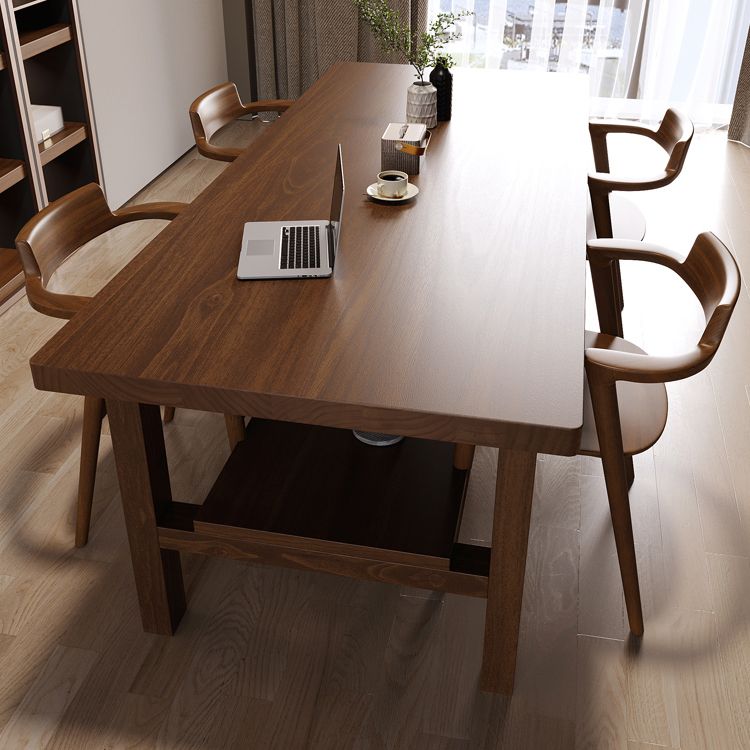 茶色にセットされた現代の無垢材の家具1/2/5 PCSダイニング家具