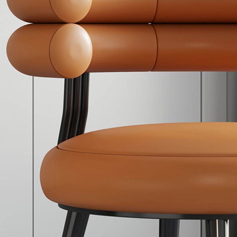 Designer Style Leather Conference Room Side Chair Open Back Dining Chair Clearhalo ' kitchen&dining_furn' 'Dining Chairs' 'Dining Tables & Seating' 'dining_chair' 'furn' 'furn_dining_chair' 'Furniture' 'furniture_dining_chair' 'Kitchen & Dining Furniture' 'kitchen' 1200x1200_200f4bbf-3ab2-4a32-800d-e6bd4123ae89