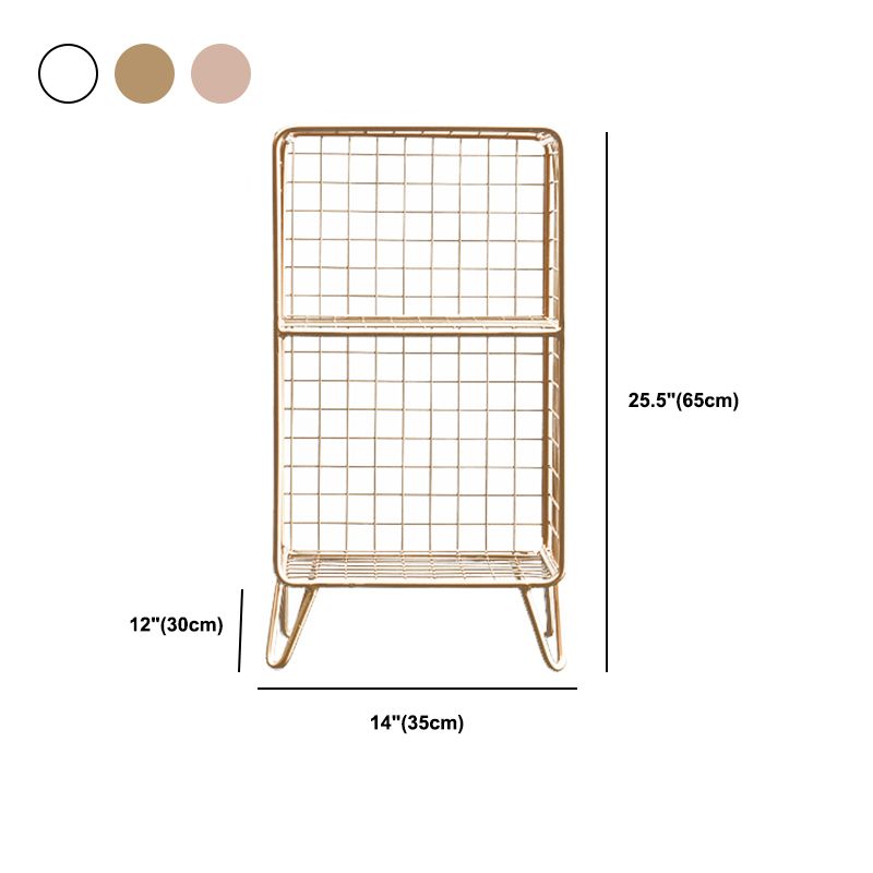 Table de nuit en métal moderne étagère de rangement ouverte comprenant une table de nuit en fer avec des jambes