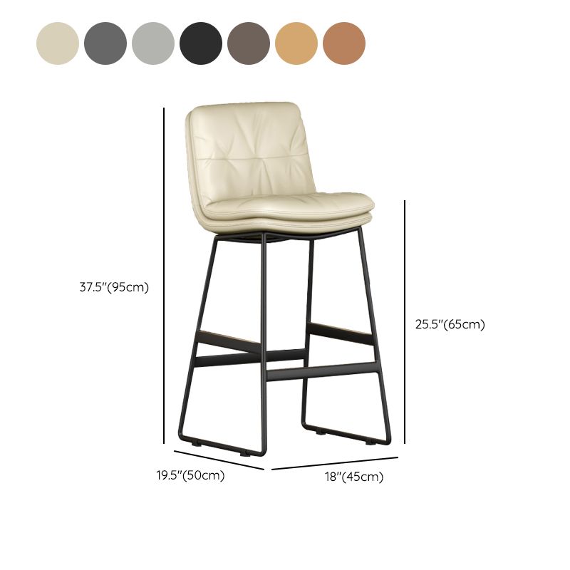 Faux Leather Bar Stools Industrial Metal Patio Bar Stool with Black Legs Clearhalo 'Bar Furniture' 'Bar Stools' 'bar_stools' 'furn' 'furn_bar_stools' 'Furniture' 'Kitchen & Dining Furniture' 1200x1200_200feb80-da88-423b-aada-84c6d872e2d2
