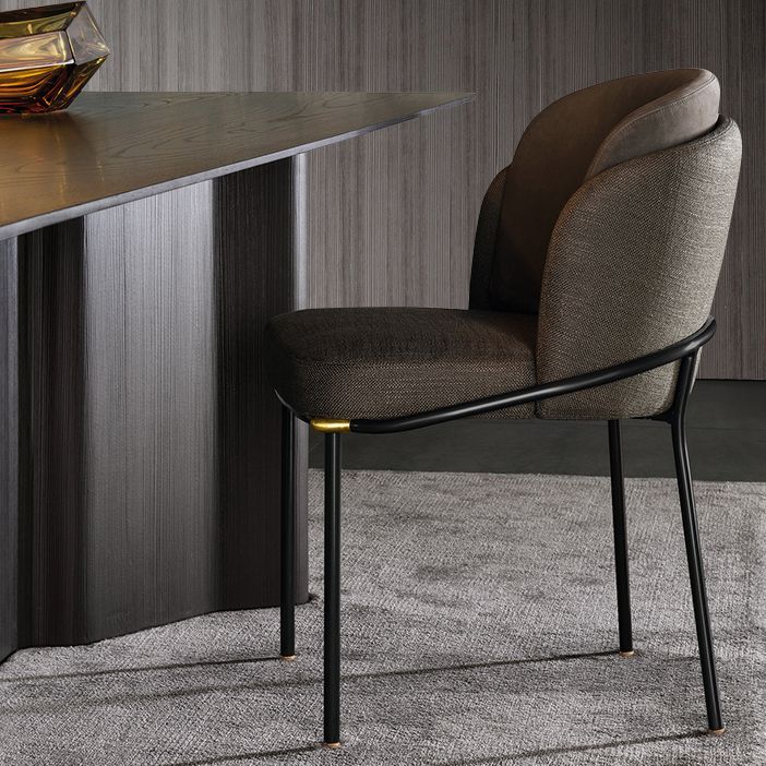 Contemporary Kitchen Chair Armless Side Chair with Metal Legs Clearhalo ' kitchen&dining_furn' 'Dining Chairs' 'Dining Tables & Seating' 'dining_chair' 'furn' 'furn_dining_chair' 'Furniture' 'furniture_dining_chair' 'Kitchen & Dining Furniture' 'kitchen' 1200x1200_201033c9-c04d-4e1b-8ddc-f75c38c35037