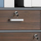 Gabinetto di file in stile contemporaneo in legno Abbassino laterale con archiviazione di bloccaggio