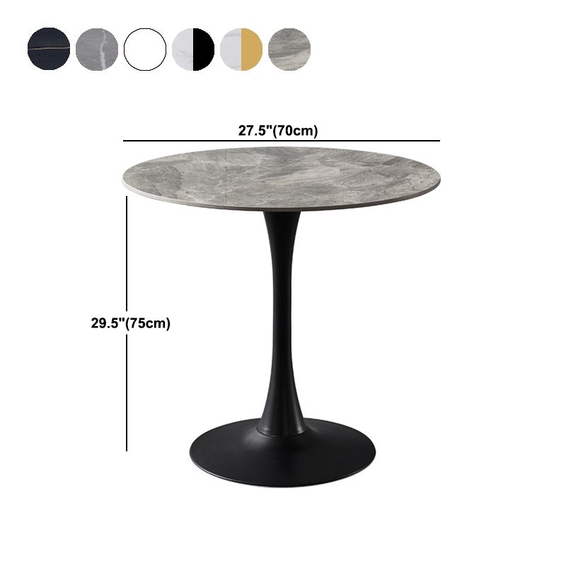 Contemporary Stone Round Top Restaurant Table Metal Base Dining Table Clearhalo 'Dining Tables & Seating' 'Dining Tables' 'dining_table' 'furn' 'furn_dining_table' 'Furniture' 'furniture_dining_table' 'Kitchen & Dining Furniture' 'kitchen' 'kitchen_dining_table' 1200x1200_2011545f-14ce-40bc-b75d-e17dc1faac44