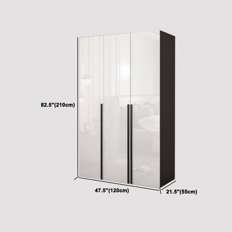 Mirrored Finish Wardrobe Armoire Modern Style Engineered Wood Wardrobe Clearhalo 'Armoires & Wardrobes' 'armoires_wardrobes' 'Bedroom Furniture' 'furn' 'furn_armoires_wardrobes' 'Furniture' 1200x1200_20124913-985c-4eeb-9ff7-65f00f247c21