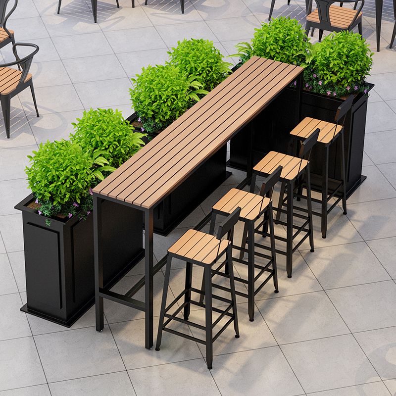 Set tavolo da bar industriale in legno Set bancone fisso da 1/2/5 pezzi per uso domestico