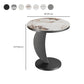 Contemporary Round Stone Top Sofa Side Accent Table for Living Room Clearhalo 'Coffee & Accent Tables' 'End & Side Tables' 'end_side_tables' 'furn' 'furn_end_side_tables' 'Furniture' 'Living Room Furniture' 1200x1200_2013adeb-cb1f-4d1e-9555-ad2fa4dadb79