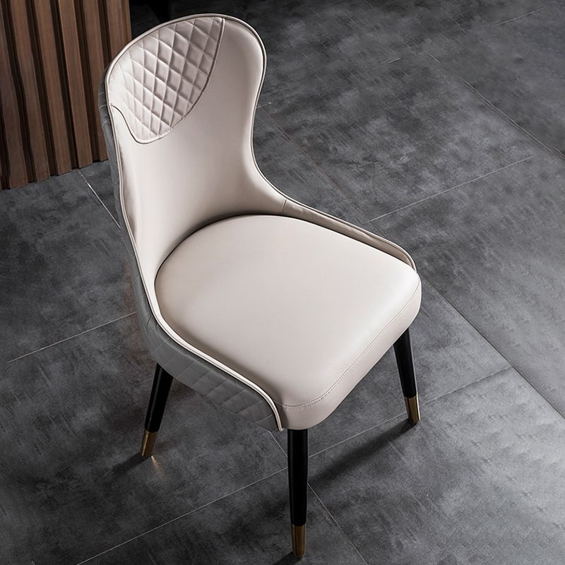 Contemporary Style PU Leather Dining Chairs Upholstered Wingback Chair for Kitchen Clearhalo ' kitchen&dining_furn' 'Dining Chairs' 'Dining Tables & Seating' 'dining_chair' 'furn' 'furn_dining_chair' 'Furniture' 'furniture_dining_chair' 'Kitchen & Dining Furniture' 'kitchen' 1200x1200_2013c98d-ac00-4f79-858f-559bbe2199e2
