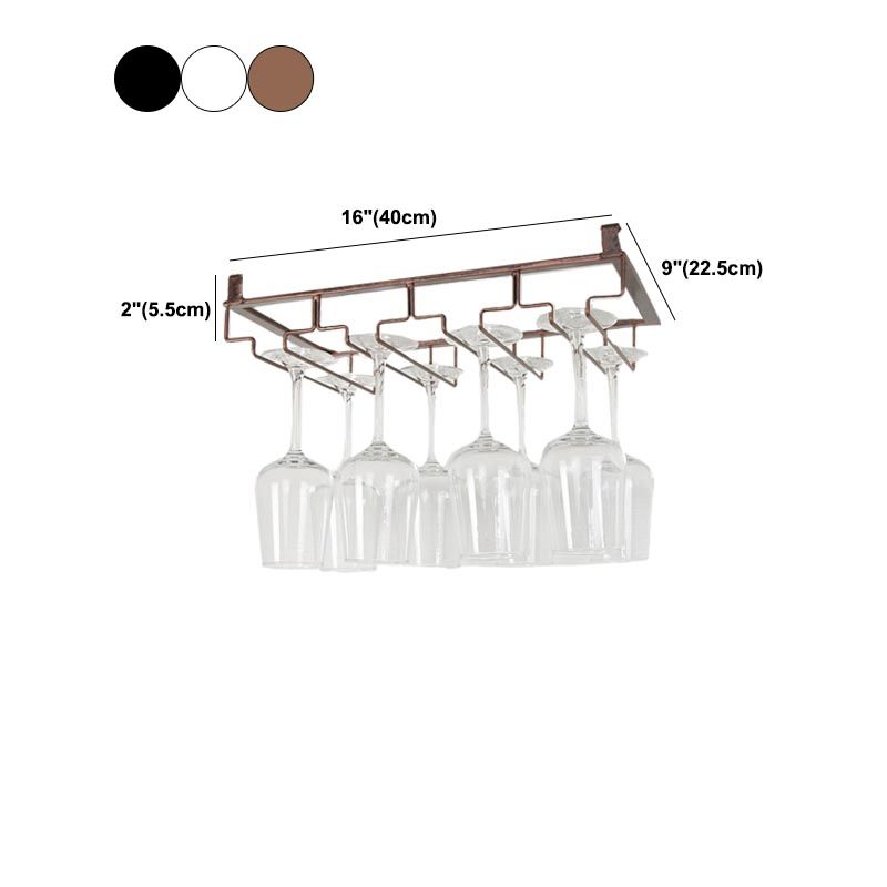 キャビネットの下のモダンハンギングワイングラスラックメタルガラス＆ステムウェアホルダー