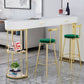 Stone Indoor Glam Bar Dining Table Iron Double Pedestal Bistro Table with Drawer Clearhalo 'Bar Furniture' 'Bar Tables' 'bar_tables' 'furn' 'furn_bar_tables' 'Furniture' 'furniture_bar_tables' 'Kitchen & Dining Furniture' 'kitchen&dining_furn' 'kitchen' 1200x1200_2014bc46-4ab1-4fd4-bc97-9e2e9e828dbd