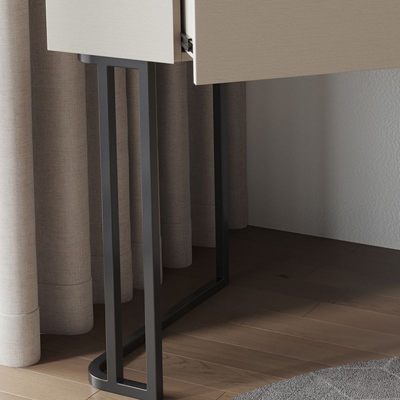 Modern Glass Corner Vanity Table Set 29.53" D 4-Drawer Makeup Vanity Table Clearhalo 'Bedroom Furniture' 'furn' 'furn_makeup_vanities' 'Furniture' 'Makeup Vanities' 'makeup_vanities' 1200x1200_201699ba-5314-4ae6-82e3-d89025712029