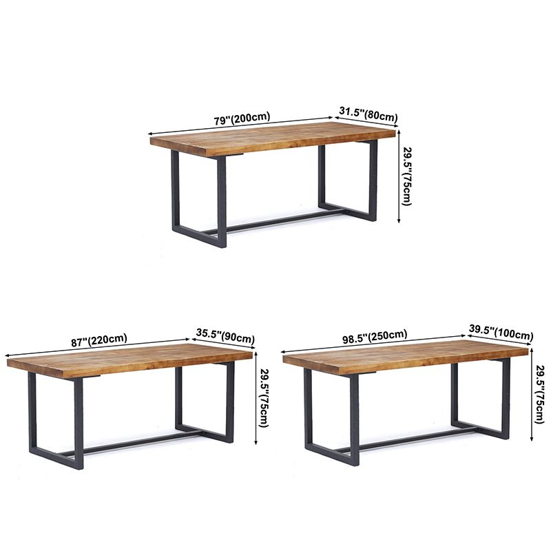 Industrial Dining Site Table Solid Wood Dining Room Furniture with Trestle Base Clearhalo ' dining_table' 'Dining Tables & Seating' 'Dining Tables' 'furn' 'furn_dining_table' 'Furniture' 'furniture_dining_table' 'Kitchen & Dining Furniture' 'kitchen&dining_furn' 'kitchen' 'kitchen_dining_table' 1200x1200_2016e880-28e1-4de4-93e6-fbf1a4617867