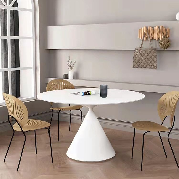 Modern Stone Pedestal Dining Table Matte Finish Round Table for Kitchen Clearhalo 'Dining Tables & Seating' 'Dining Tables' 'dining_table' 'furn' 'furn_dining_table' 'Furniture' 'furniture_dining_table' 'Kitchen & Dining Furniture' 'kitchen' 'kitchen_dining_table' 1200x1200_201939c5-4b04-4d4d-a2f9-7e4886cd4299